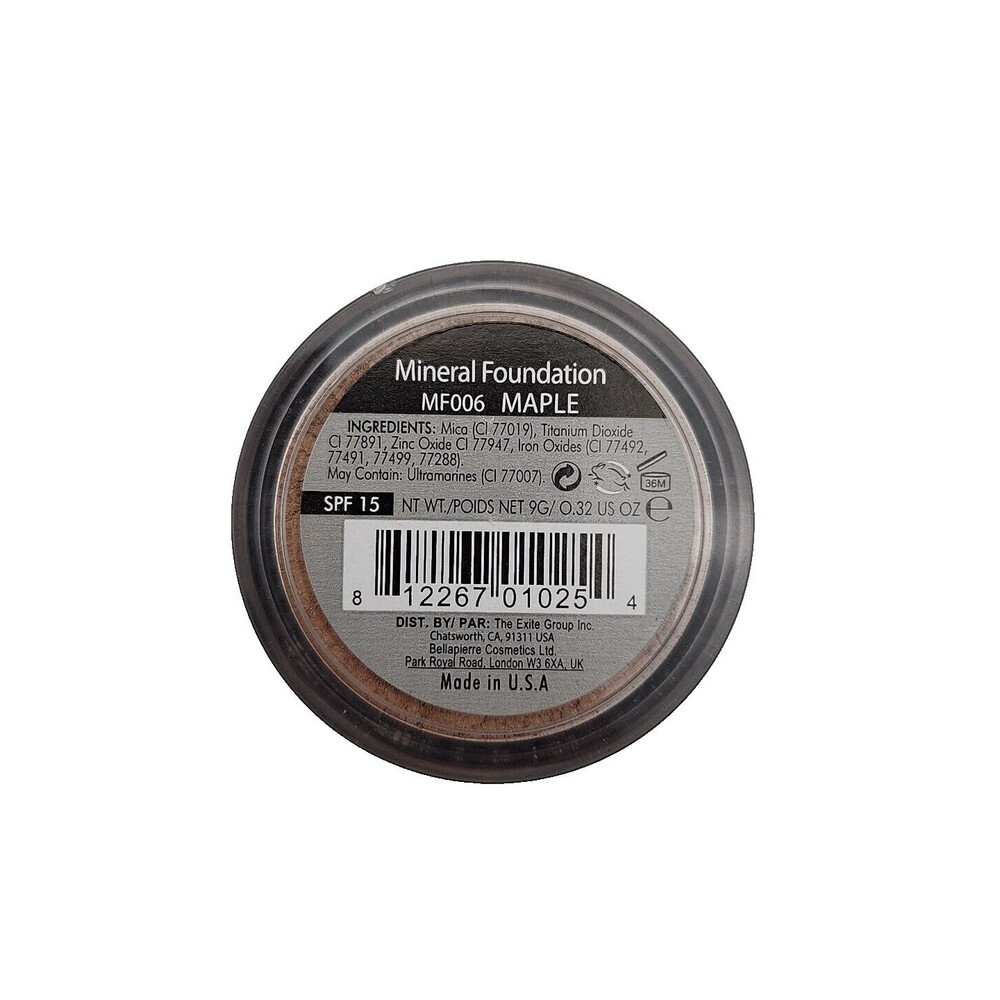 Bellapierre MF006-MAPLE Loose Mineral Foundation Powder 9 Grams